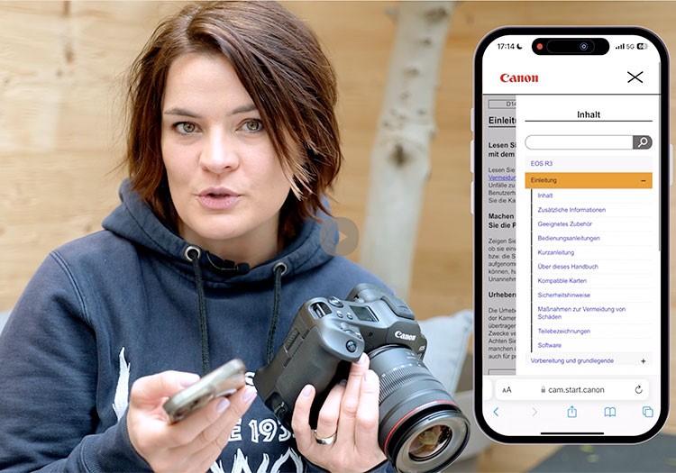 Quick-Tipp: Entdecke die Online-Bedienungsanleitungen für Canon Kameras, Objektive und Zubehör